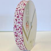 Cinta al Bies Fancy - Flores Rosas (18 mm)