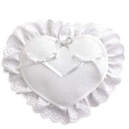 Cojín para alianzas - Corazón - Blanco
