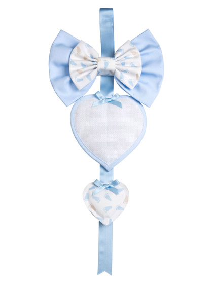 Cinta Neonato - Primi Passi Due Cuori - Azul Cielo