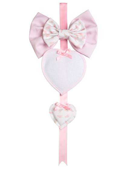 Cinta Neonato - Primi Passi Due Cuori - Rosa