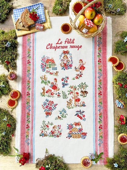 Torchon « Le petit chaperon rouge » - Lino