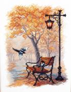En el parque de otoño