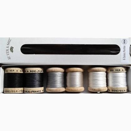 Soie Perlée - Pack 6 tonos - Negro y Blanco
