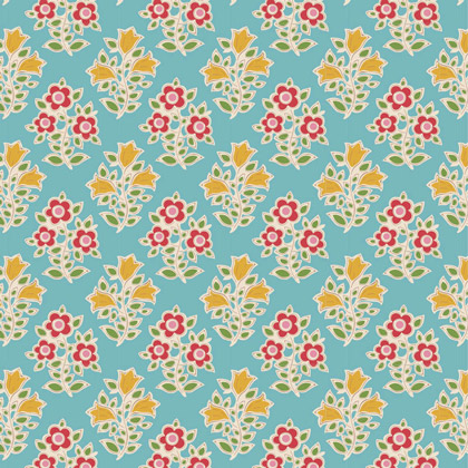 Farm Flowers Teal