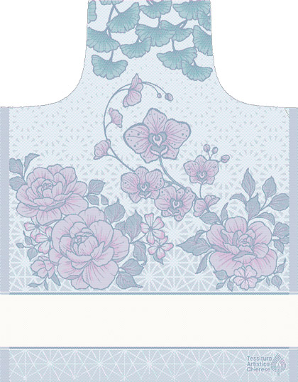 Mandil - Sakura - Rosa-azul sombreado