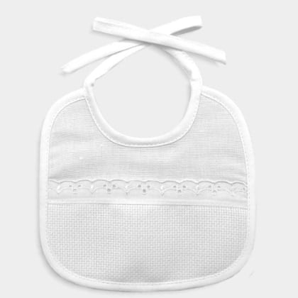 Babero de mezcla de lino - Blanco