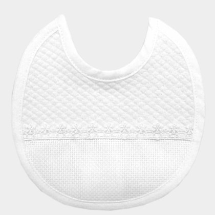 Babero Interlock - Blanco