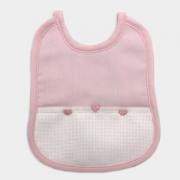 Babero con corazones - Rosa