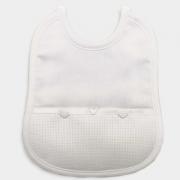 Babero con corazones - Blanco