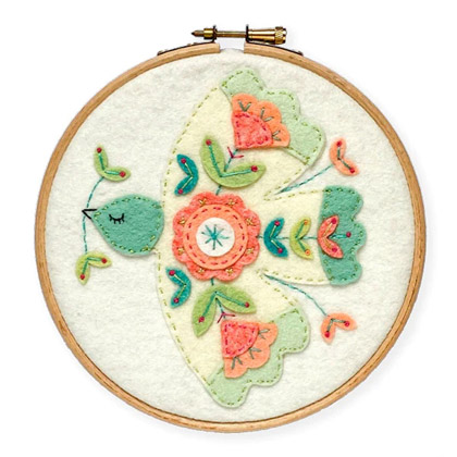 Kit de fieltro - Paloma en flor - con marco
