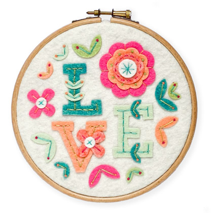 Kit de fieltro - Amor florales - con marco