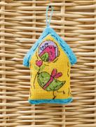 Casita para los pájaros enamorada - Amarillo