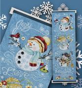 Soporte para bordados - 9" White Snowflakes