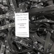 Black/White Ruler Twill Tape 1/2 inch - 2yds