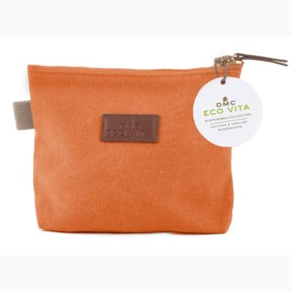 Bolsa clutch para pequeños accesorios - Terracota