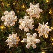 Kit de decoración de fieltro - Pearl Snowflakes