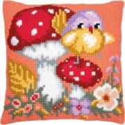 Cushion - Pájaro sobre Champiñón