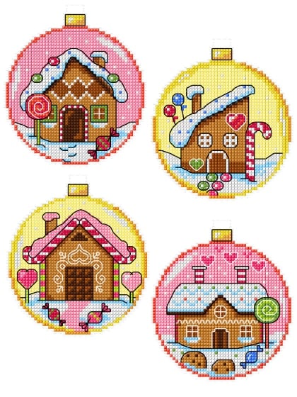 Gingerbread Houses Baubles (4)