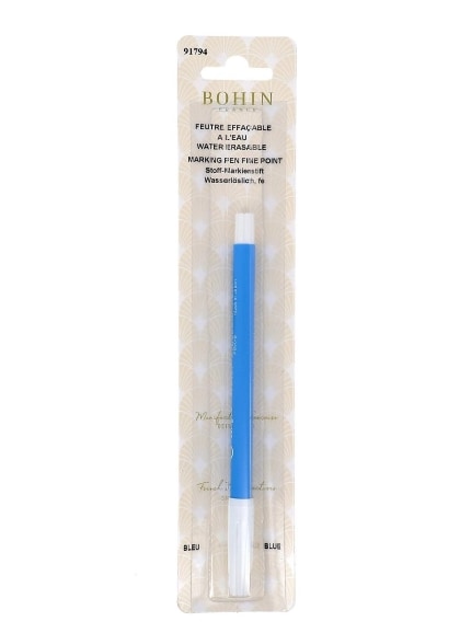 Rotulador para tela azul, borrable con agua