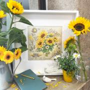 Étude aux tournesols - Lino