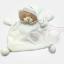 Oso Doudou con babero decorativo para bordar - Crema