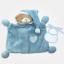Oso Doudou con babero decorativo para bordar - Celeste