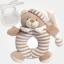 Oso Sonajero con Babero Decorativo para Bordar - Crema