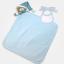 Oso Doudou con babero decorativo para bordar - Azul claro