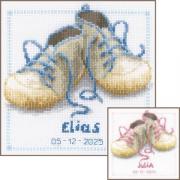 Zapatillas con cordones rosa-azul