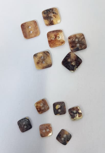 Botones de nácar - Cuadrados