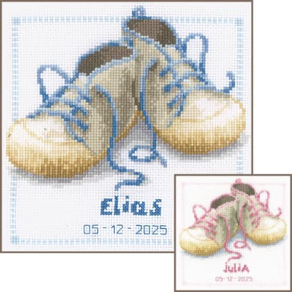 Zapatillas con cordones rosa-azul