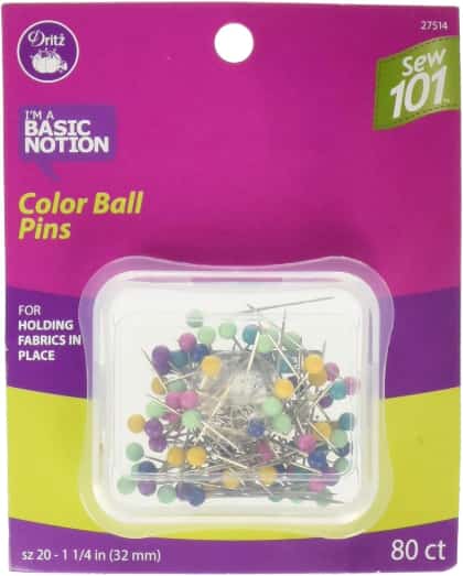 Alfileres con cabeza colorada - Sew 101