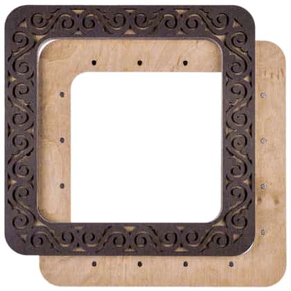 Bastidor de bordado con imanes 14x14 cm - Oscuro