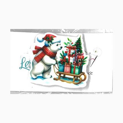 Christmas Bear And Gifts Magnet