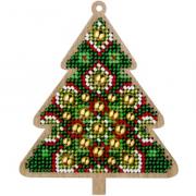 Árbol de Navidad con flores