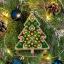 Árbol de Navidad con flores