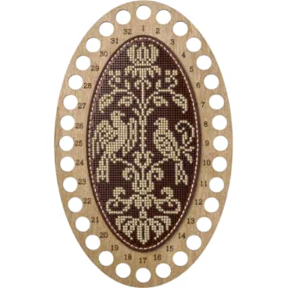 Guarda-hilos - Dos pájaros, Oval