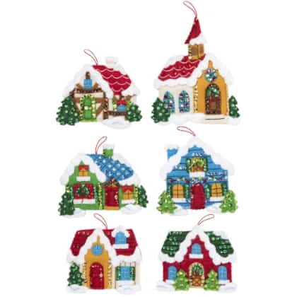 Kit de decoración de fieltro - Aldea de Navidad