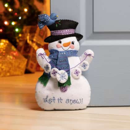 Kit de tope de puerta de fieltro - Let It Snow