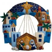 Town Of Bethlehem Wreath Applique