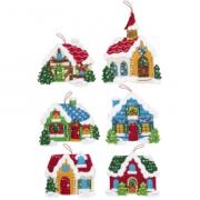 Kit de decoración de fieltro - Aldea de Navidad