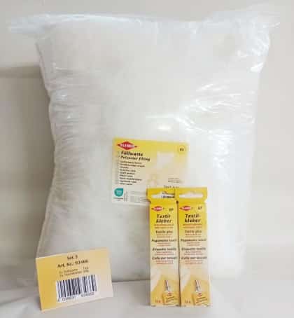 Paquete de relleno de poliéster y pegamento textil - Grande