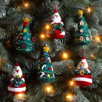 Kit de decoración de fieltro - Tesoros del árbol de Papá Noel