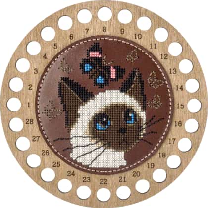Guarda-hilos - Gato con mariposa