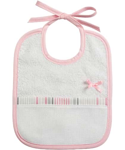 Babero rectangular de esponja - Baloon Tales - Rosa
