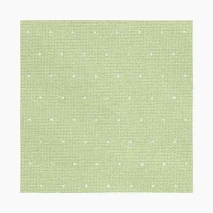 Lugana Evenweave 25ct. - Mini Dots - Verde / Blanco
