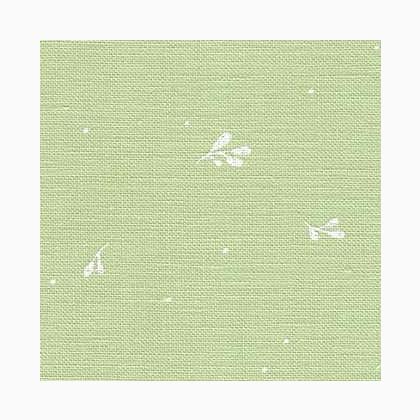 Lino Belfast 32ct - Hojas - Verde/Blanco