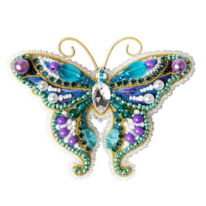 Broche - Mariposa violeta