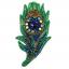Broche - Pluma de pavo real