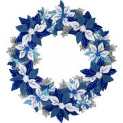 Winter Blue Poinsettia - Kit de guirnalda de fieltro